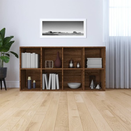 vidaXL Bücherregal/Sideboard Braun Eiche 66×30×130 cm Holzwerkstoff