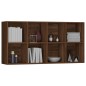 vidaXL Bücherregal/Sideboard Braun Eiche 66×30×130 cm Holzwerkstoff vidaXL Bücherregal/Sideboard Braun Eiche 66×30×130 cm Holzwerkstoff