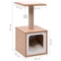 vidaXL Katzen-Kratzbaum mit Sisal-Kratzmatte 62 cm vidaXL Katzen-Kratzbaum mit Sisal-Kratzmatte 62 cm