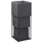 vidaXL Garten-Hochbeete 3-tlg. Poly Rattan Schwarz vidaXL Garten-Hochbeete 3-tlg. Poly Rattan Schwarz