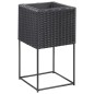 vidaXL Garten-Hochbeete 3-tlg. Poly Rattan Schwarz vidaXL Garten-Hochbeete 3-tlg. Poly Rattan Schwarz