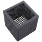 vidaXL Garten-Hochbeete 3-tlg. Poly Rattan Schwarz vidaXL Garten-Hochbeete 3-tlg. Poly Rattan Schwarz