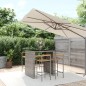 vidaXL 5-tlg. Gartenbar-Set Grau Poly Rattan & Massivholz Akazie vidaXL 5-tlg. Gartenbar-Set Grau Poly Rattan & Massivholz Akazie