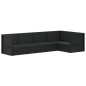 vidaXL 5-tlg. Garten-Lounge-Set mit Kissen Schwarz Poly Rattan vidaXL 5-tlg. Garten-Lounge-Set mit Kissen Schwarz Poly Rattan