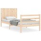 vidaXL Massivholzbett mit Kopfteil 90x200 cm vidaXL Massivholzbett mit Kopfteil 90x200 cm