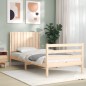 vidaXL Massivholzbett mit Kopfteil 90x200 cm vidaXL Massivholzbett mit Kopfteil 90x200 cm