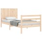 vidaXL Massivholzbett mit Kopfteil 90x200 cm vidaXL Massivholzbett mit Kopfteil 90x200 cm