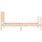 vidaXL Massivholzbett mit Kopfteil 90x200 cm vidaXL Massivholzbett mit Kopfteil 90x200 cm