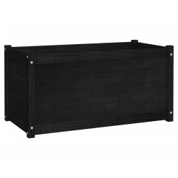 vidaXL Pflanzkübel Schwarz 100x50x50 cm Massivholz Kiefer