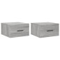vidaXL Wand-Nachttische 2 Stk. Grau Sonoma 35x35x20 cm vidaXL Wand-Nachttische 2 Stk. Grau Sonoma 35x35x20 cm
