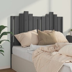 vidaXL Kopfteil Grau 126x4x110 cm Massivholz Kiefer