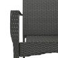 vidaXL 3-tlg. Garten-Essgruppe mit Kissen Schwarz Poly Rattan vidaXL 3-tlg. Garten-Essgruppe mit Kissen Schwarz Poly Rattan