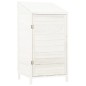 vidaXL Geräteschuppen Weiß 55x52x112 cm Massivholz Tanne vidaXL Geräteschuppen Weiß 55x52x112 cm Massivholz Tanne