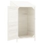 vidaXL Geräteschuppen Weiß 55x52x112 cm Massivholz Tanne vidaXL Geräteschuppen Weiß 55x52x112 cm Massivholz Tanne