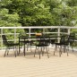 vidaXL 7-tlg. Garten-Essgruppe Schwarz Poly Rattan vidaXL 7-tlg. Garten-Essgruppe Schwarz Poly Rattan