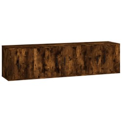vidaXL 3-tlg. TV-Schrank-Set Räuchereiche Holzwerkstoff