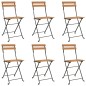 vidaXL Bistrostühle 6 Stk. Klappbar Massivholz Teak und Stahl vidaXL Bistrostühle 6 Stk. Klappbar Massivholz Teak und Stahl