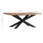 vidaXL Esstisch 180 x 90 x 76 cm Massivholz vidaXL Esstisch 180 x 90 x 76 cm Massivholz