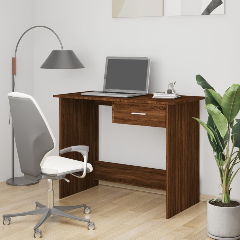 vidaXL Schreibtisch Braun Eichen-Optik 100x50x76 cm Holzwerkstoff vidaXL Schreibtisch Braun Eichen-Optik 100x50x76 cm Holzwerkstoff