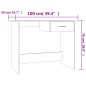 vidaXL Schreibtisch Braun Eichen-Optik 100x50x76 cm Holzwerkstoff vidaXL Schreibtisch Braun Eichen-Optik 100x50x76 cm Holzwerkstoff