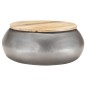 vidaXL Couchtisch Grau 68x68x30 cm Massivholz Mango vidaXL Couchtisch Grau 68x68x30 cm Massivholz Mango