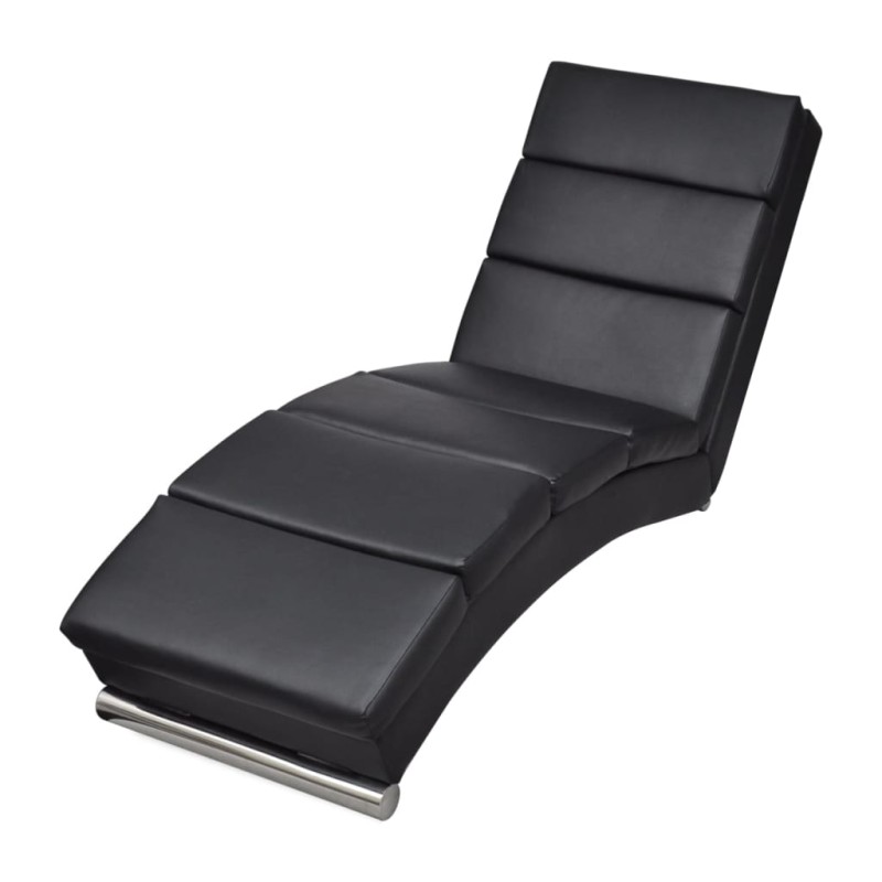 vidaXL Chaiselongue Schwarz Kunstleder vidaXL Chaiselongue Schwarz Kunstleder