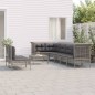vidaXL 9-tlg. Garten-Lounge-Set mit Kissen Grau Poly Rattan vidaXL 9-tlg. Garten-Lounge-Set mit Kissen Grau Poly Rattan