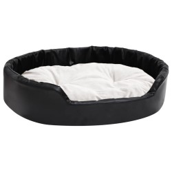 vidaXL Hundebett Schwarz-Beige 90x79x20 cm Plüsch und Kunstleder