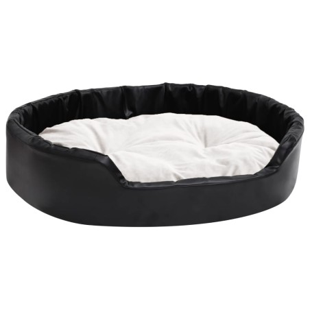 vidaXL Hundebett Schwarz-Beige 90x79x20 cm Plüsch und Kunstleder