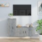 vidaXL 2-tlg. TV-Schrank-Set Betongrau Holzwerkstoff vidaXL 2-tlg. TV-Schrank-Set Betongrau Holzwerkstoff