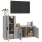 vidaXL 2-tlg. TV-Schrank-Set Betongrau Holzwerkstoff vidaXL 2-tlg. TV-Schrank-Set Betongrau Holzwerkstoff