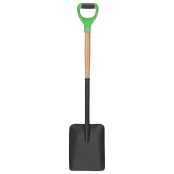 vidaXL Gartenschaufel D-Griff Stahl und Hartholz