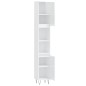 vidaXL Badschrank Hochglanz-Weiß 30x30x190 cm Holzwerkstoff vidaXL Badschrank Hochglanz-Weiß 30x30x190 cm Holzwerkstoff