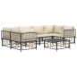 vidaXL 7-tlg. Garten-Lounge-Set mit Kissen Anthrazit Poly Rattan vidaXL 7-tlg. Garten-Lounge-Set mit Kissen Anthrazit Poly Rattan