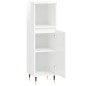 vidaXL Badschrank Hochglanz-Weiß 30x30x100 cm Holzwerkstoff vidaXL Badschrank Hochglanz-Weiß 30x30x100 cm Holzwerkstoff