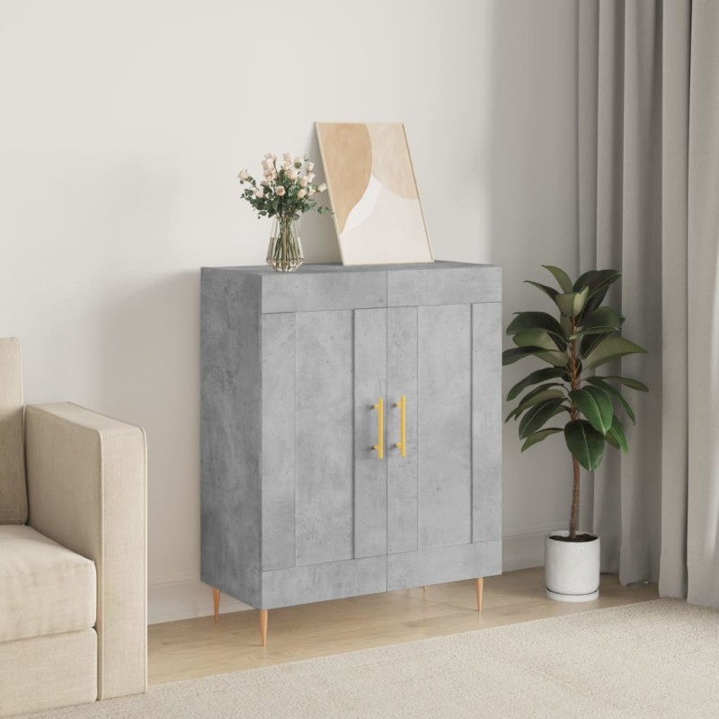 vidaXL Sideboard Betongrau 69,5x34x90 cm Holzwerkstoff vidaXL Sideboard Betongrau 69,5x34x90 cm Holzwerkstoff
