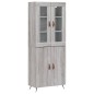 vidaXL Highboard Grau Sonoma 69,5x34x180 cm Holzwerkstoff vidaXL Highboard Grau Sonoma 69,5x34x180 cm Holzwerkstoff
