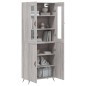 vidaXL Highboard Grau Sonoma 69,5x34x180 cm Holzwerkstoff vidaXL Highboard Grau Sonoma 69,5x34x180 cm Holzwerkstoff