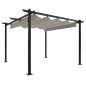 vidaXL Pavillon mit Ausziehbarem Dach 3x3 m Creme vidaXL Pavillon mit Ausziehbarem Dach 3x3 m Creme
