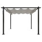 vidaXL Pavillon mit Ausziehbarem Dach 3x3 m Creme vidaXL Pavillon mit Ausziehbarem Dach 3x3 m Creme