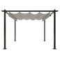 vidaXL Pavillon mit Ausziehbarem Dach 3x3 m Creme vidaXL Pavillon mit Ausziehbarem Dach 3x3 m Creme