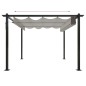 vidaXL Pavillon mit Ausziehbarem Dach 3x3 m Creme vidaXL Pavillon mit Ausziehbarem Dach 3x3 m Creme