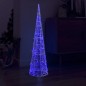 vidaXL LED-Kegel Acryl Weihnachtsdeko Pyramide Blau 120 cm vidaXL LED-Kegel Acryl Weihnachtsdeko Pyramide Blau 120 cm