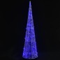 vidaXL LED-Kegel Acryl Weihnachtsdeko Pyramide Blau 120 cm vidaXL LED-Kegel Acryl Weihnachtsdeko Pyramide Blau 120 cm
