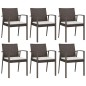 vidaXL 7-tlg. Garten-Essgruppe mit Kissen Poly Rattan und Stahl vidaXL 7-tlg. Garten-Essgruppe mit Kissen Poly Rattan und Stahl