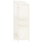 vidaXL Geräteschuppen Weiß 55x52x174,5 cm Massivholz Tanne vidaXL Geräteschuppen Weiß 55x52x174,5 cm Massivholz Tanne