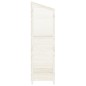 vidaXL Geräteschuppen Weiß 55x52x174,5 cm Massivholz Tanne vidaXL Geräteschuppen Weiß 55x52x174,5 cm Massivholz Tanne