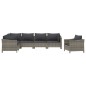 vidaXL 7-tlg. Garten-Lounge-Set mit Kissen Grau Poly Rattan vidaXL 7-tlg. Garten-Lounge-Set mit Kissen Grau Poly Rattan
