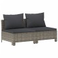 vidaXL 7-tlg. Garten-Lounge-Set mit Kissen Grau Poly Rattan vidaXL 7-tlg. Garten-Lounge-Set mit Kissen Grau Poly Rattan