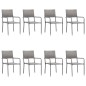 vidaXL 9-tlg. Garten-Essgruppe Grau und Schwarz Poly Rattan und Stahl vidaXL 9-tlg. Garten-Essgruppe Grau und Schwarz Poly Rattan und Stahl